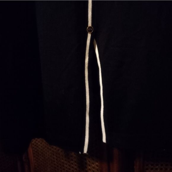 August Silk • Black & White Striped Sweater with Back Detail - Picture 6 of 7